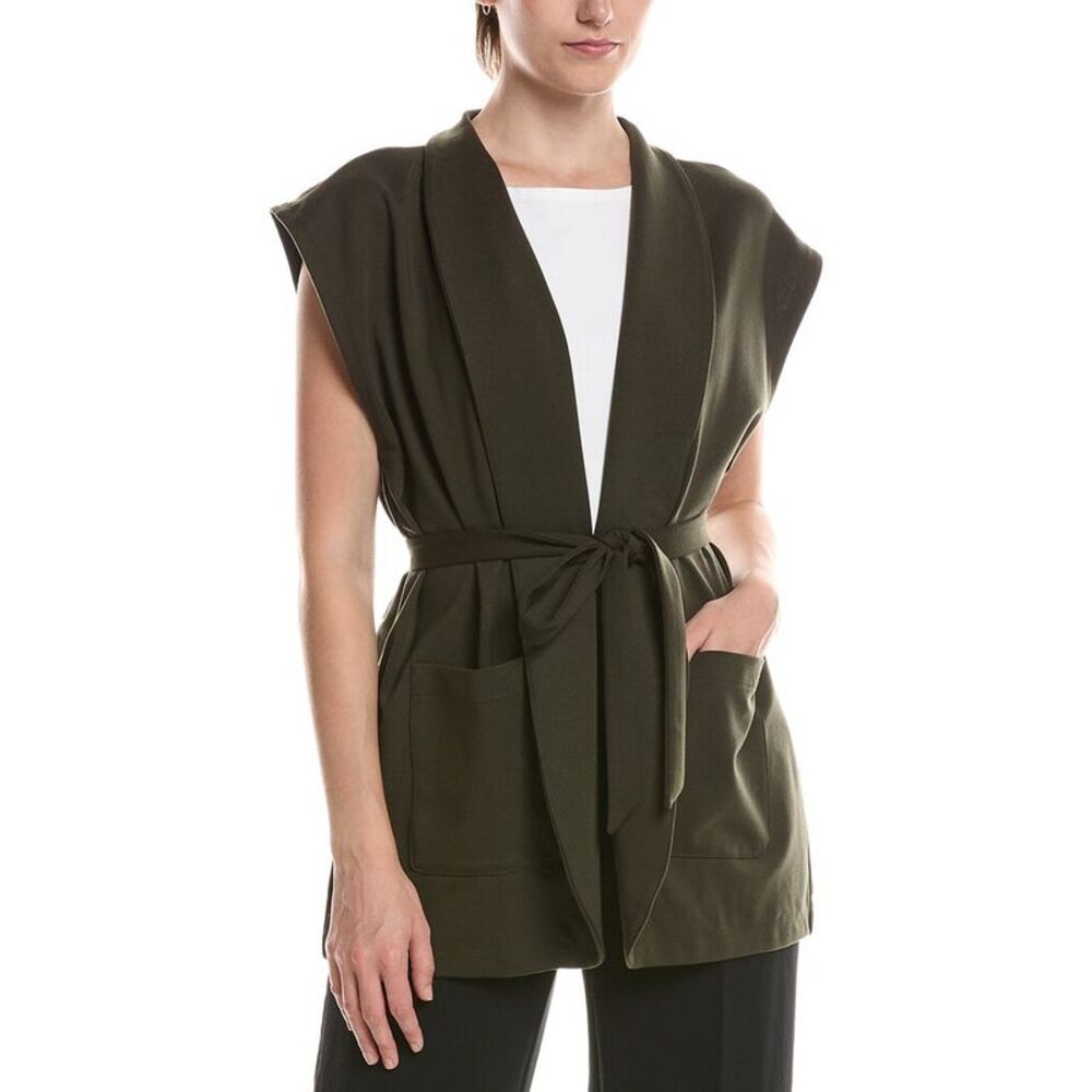 Eileen Fisher Womens  Flex Ponte Vest, Green